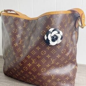 Camellia Flower Vegan Leather Bag Charm